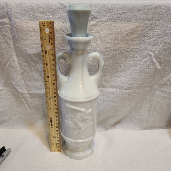 Vintage Jim Beam Bottle Olympic Discus Marbleized Decanter 1980s - Picture 2 of 5